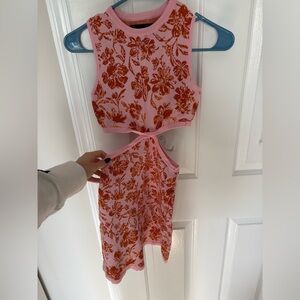 Cider Pink and Orange Floral Dress